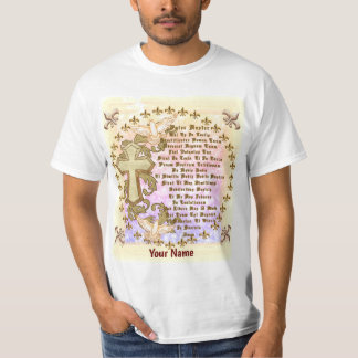 T-shirt Prière latine chrétienne du Seigneur