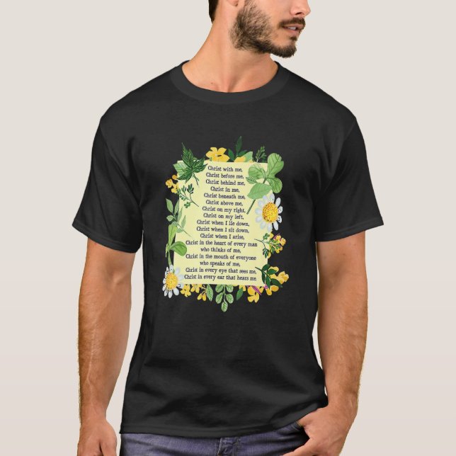 T-shirt Prière Saint Patrick Breastplate Cathol de la Fête (Devant)
