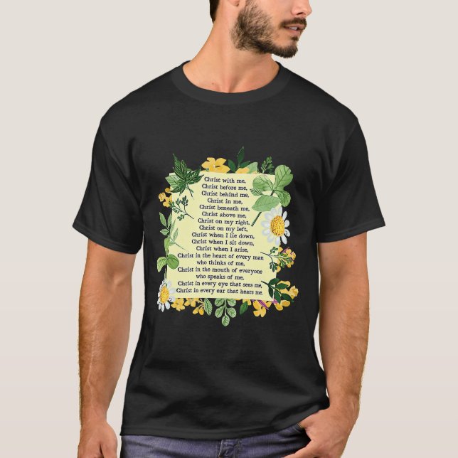 T-shirt Prière Saint Patrick Breastplate Cathol de la Fête (Devant)