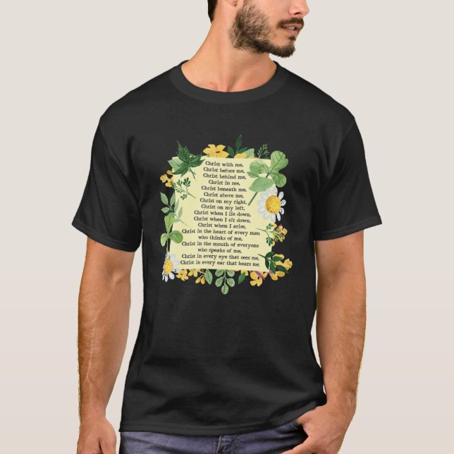 T-shirt Prière Saint Patrick Breastplate Cathol de la Fête (Devant)