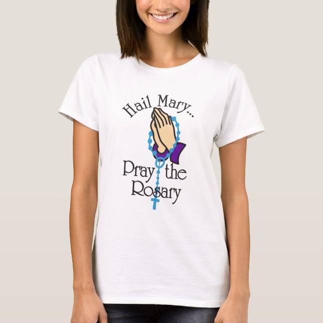 T-shirt Priez Le Rosaire (Devant)