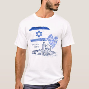 T-shirt Priez pour Israël. Je suis avec Israël. Juif.