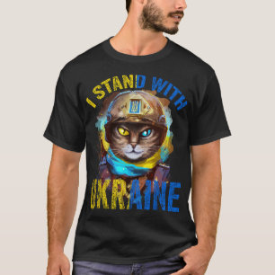 T-shirt Priez Pour Le Soutien Du Soldat Ukrainien En Chat 