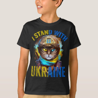 T-shirt Priez Pour Le Soutien Du Soldat Ukrainien En Chat 