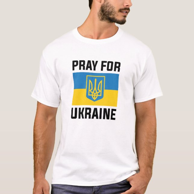 T-shirt Priez Pour L'Ukraine (Devant)