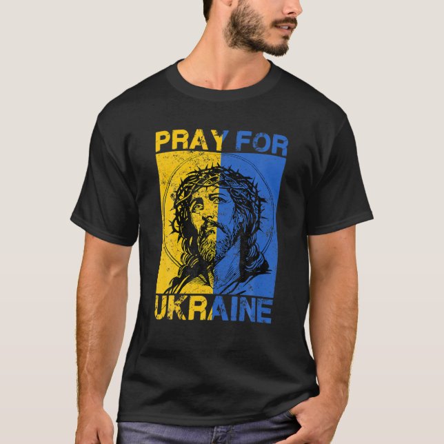 T-shirt Priez Pour L'Ukraine Soutenez L'Ukrainien Je Suis  (Devant)