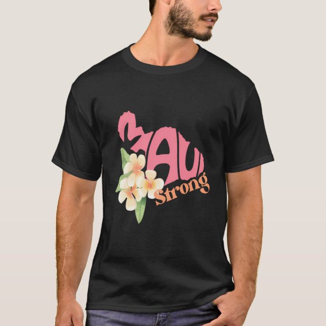 T-shirt Priez Pour Maui Hawaii Forte J'Aime Coeur Lahaina (Devant)