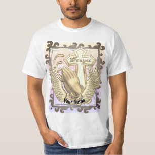 T-shirt Priez toujours Croix chrétienne