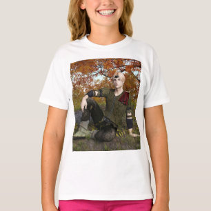 T-shirt Prince de la forêt de fantaisie d'automne Portrait