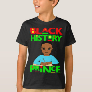 T-shirt Prince de l'histoire noire garçon mélanine fils Br