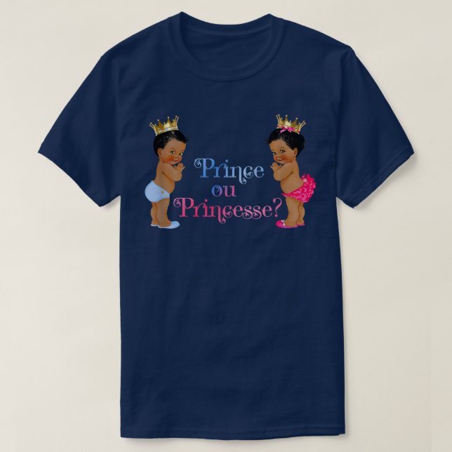 T-shirt Prince ou Princesse Bébé Révélation de genre (Design devant)