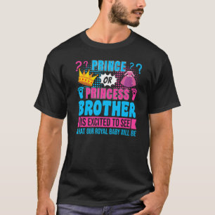 T-shirt Prince ou Princesse Frère Bébé Genre Partie de rév