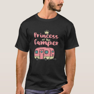 T-shirt Princess Of Camper Cute Camping Van Trailer