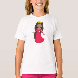 T-shirt princesse afro-américaine, reine, couronne, robe r