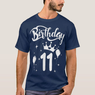 T-shirt Princesse Anniversaire Fille 11 ans Thématique Pri