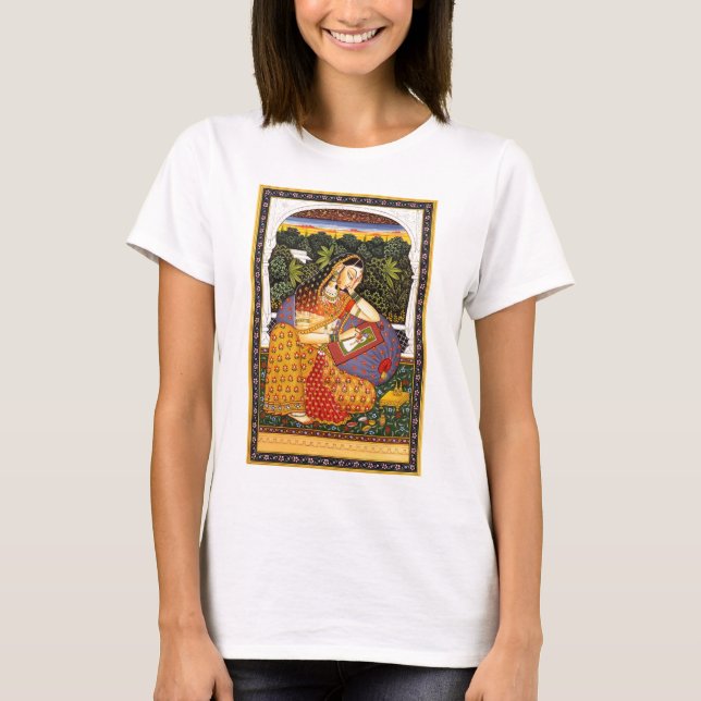 T-shirt Princesse antique de Mughal d'Indien (Devant)