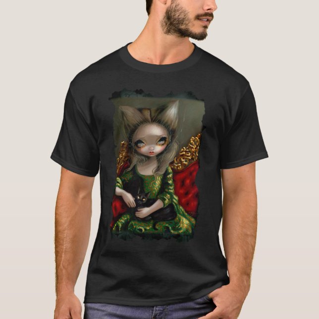 T-shirt Princesse avec une chemise rococo gothique de chat (Devant)
