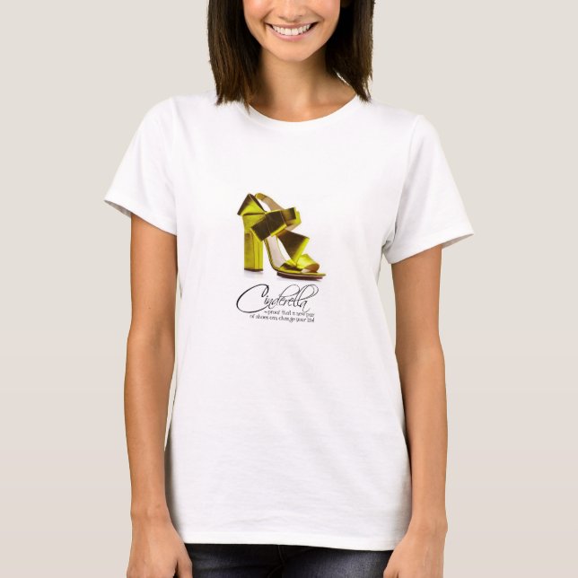 T-Shirt Princesse Cendrillon Chaussures Vertes Cit (Devant)