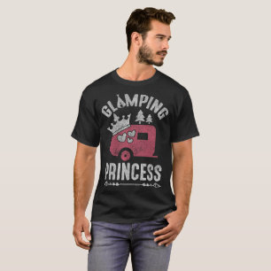T-shirt Princesse Cute Camping Glamper Distressed de