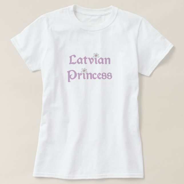 T-shirt Princesse de Latvian de marguerites (Design devant)