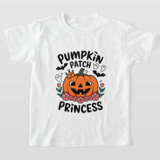 T-shirt princesse de patch citrouille