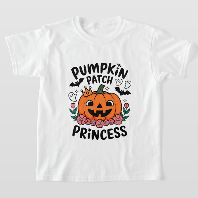 T-shirt princesse de patch citrouille (Poser)