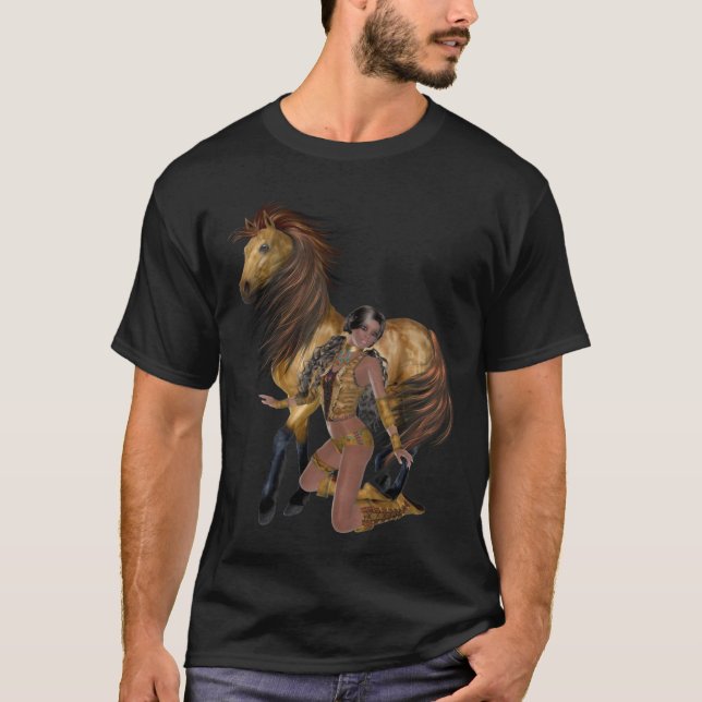 T-shirt Princesse et Chemise du cheval amérindien (Devant)
