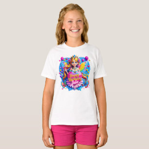 T-shirt Princesse Fairy avec baguette scintillante Illustr