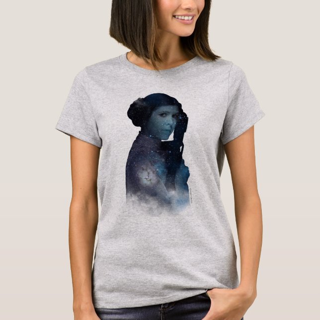 T-shirt Princesse Leia | Silhouette spatiale (Devant)