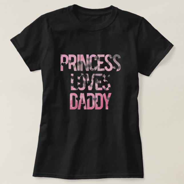 T-shirt Princesse Loves Daddy Shirt (Design devant)