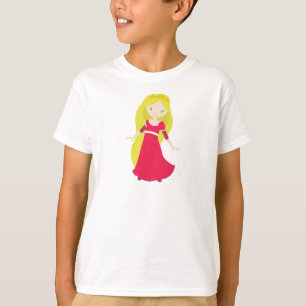 T-shirt Princesse mignonne, Couronne, Cheveux blonde, Robe
