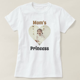 T-shirt princesse photo coeur personnalisable