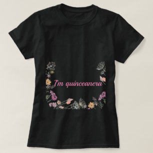 T-shirt princesse Quinceanera rose