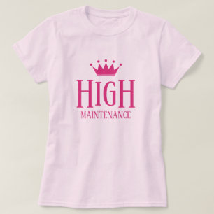 T-shirt princesse rose haute maintenance pour diva