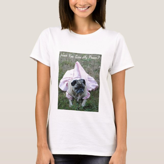 T-shirt Princesse Shirt de chien de carlin (Devant)