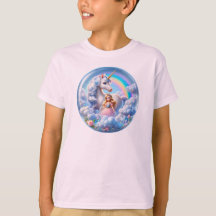 Princesse Unicorn Chemise : Arc en ciel et nuages 