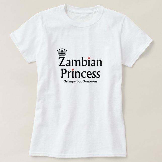 T-shirt Princesse zambienne magnifique (Design devant)