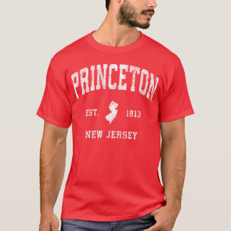 T-shirt Princeton New Jersey Nj Sport Athlétique Vintage f