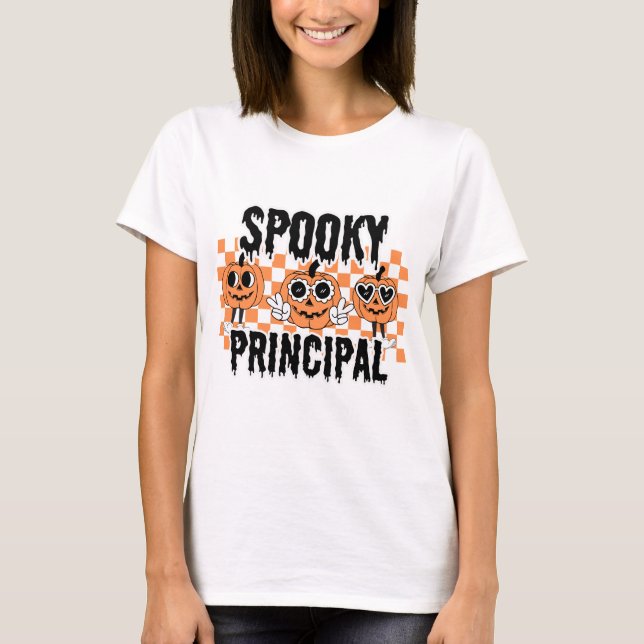 T-shirt Principal de l'école Halloween Éffrayant Principal (Devant)