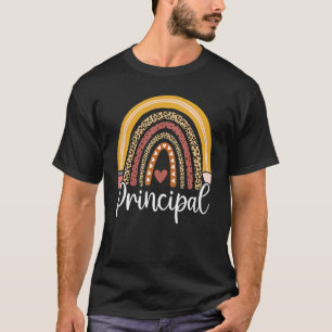 T-shirt Principal Premier Jour De L'École Professeur Rainb