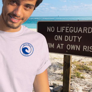 T-shirt Principale West Blue Ocean Wave Circle Design