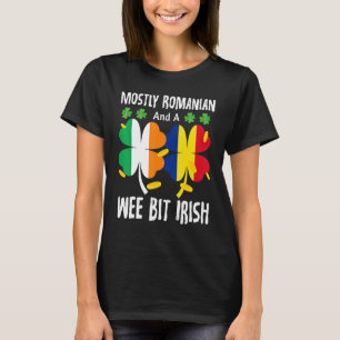 T-shirt Principalement Roumain Et Un Weit Un Peu Irlandais