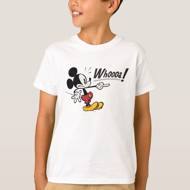 T-shirt Principaux raccourcis Mickey | Mickey Pointing Who (Devant)