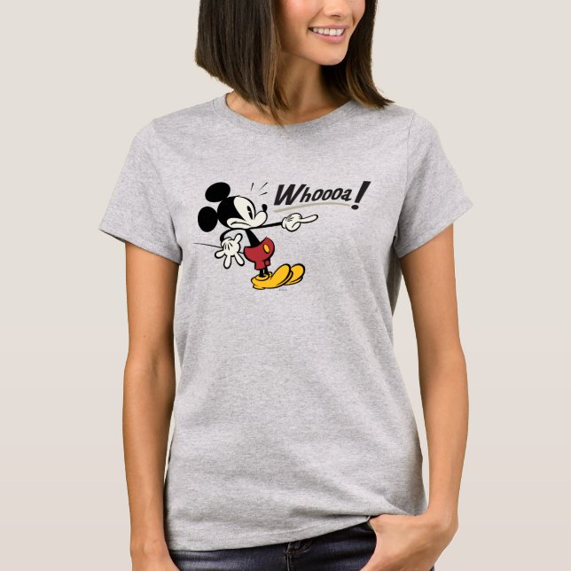 T-shirt Principaux raccourcis Mickey | Mickey Pointing Who (Devant)
