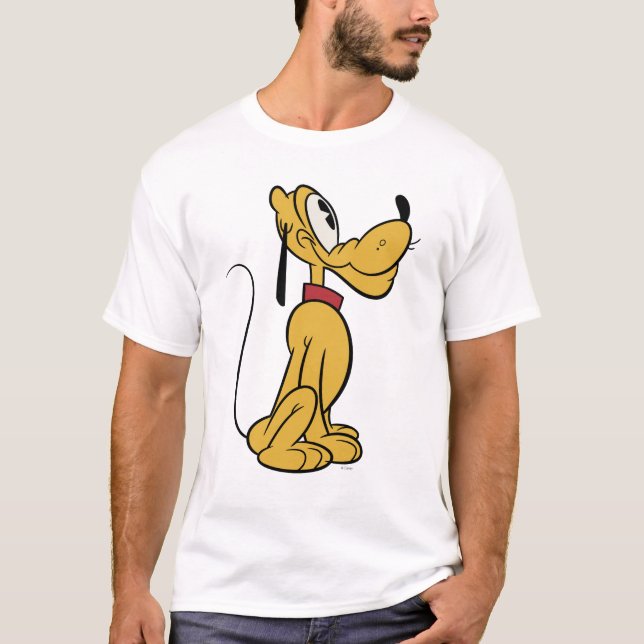 T-shirt Principaux raccourcis Mickey | Profil côté Pluto (Devant)