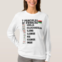 Principes de Kwanzaa Texte noir