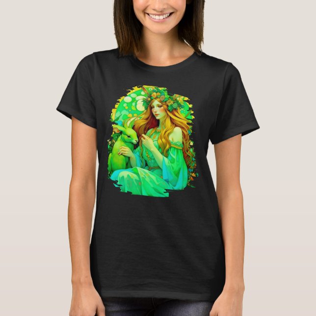 T-shirt Printemps celtique Art nouveau d'Ostara (Devant)