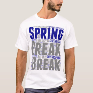 T-Shirt Printemps vacances vacances vacances bleu 