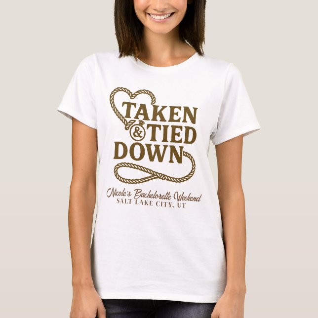 T-shirt Pris & Attachée Country Western Enterrement de Vie (Devant)