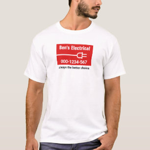 T-shirt Prise d'alimentation rouge mobile simple